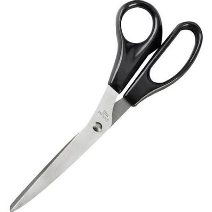 Business Source Stainless Steel Scissors, Black, 1 Each (Quantity
