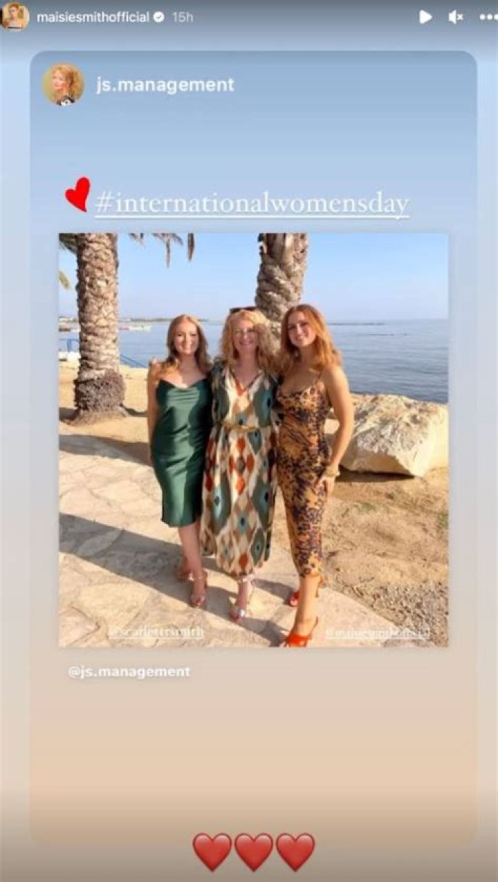 Maisie Smith wows in slinky dress as she poses with lookalike mum and