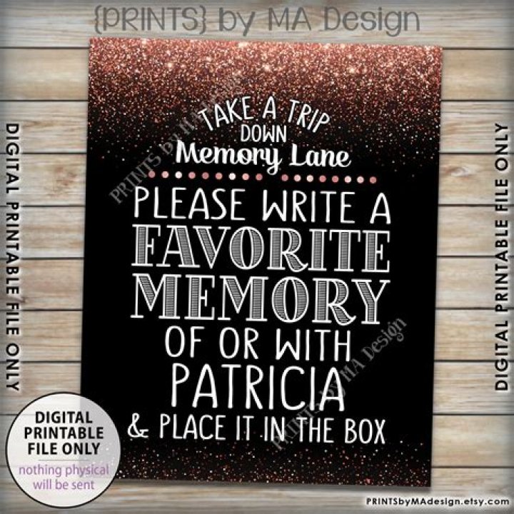 Memory Sign, Take a Trip Down Memory Lane & Share a Favorite Memory